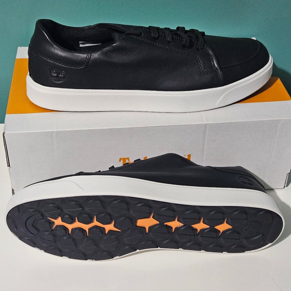 Timberland Emerson Street Low Lace Sneaker Mens 14 Black Full Grain 0A6BVJ-W02